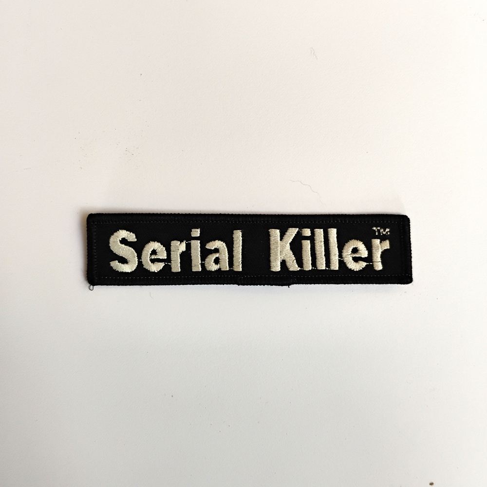 Serial Killer Iron On Patch Skateboarding Streetwear Y2k Parody VTG 1990's NOS